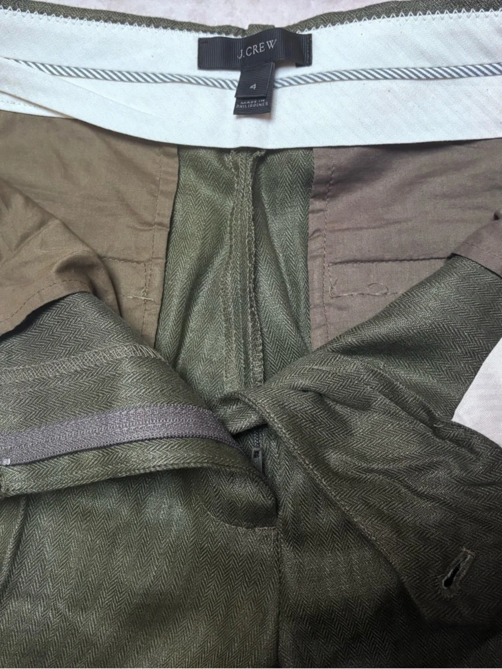 J. Crew Women’s Olive Linen Dress  Pants - Picture 3 of 5